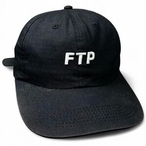 FTP OG Logo Leather Strapback Hat Black F The Population Rare